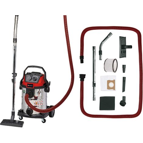 Einhell – Nass-/Trockensauger 25l 1200W – 2342460 – für feuchte Baustellen und Allergiker – stufenlos einstellbare Saugleistung – Edelstahlbehälter (1/5)