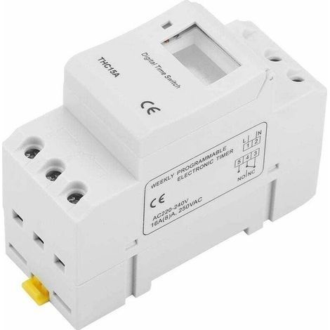 THC15A Digital Timer Switch 220 240VAC 16A Digital Programmable Timer Switch on DIN Rail (1/4)