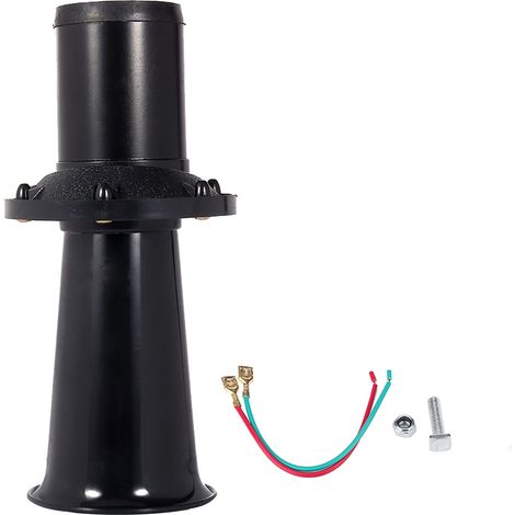 Eminchu Klaxon de Voiture de Style Antique Vintage 110DB AHH-OOO-GAH pour Camions Camping-cars - Moteur Robuste - Véhicules Universels 12V (BLACK)