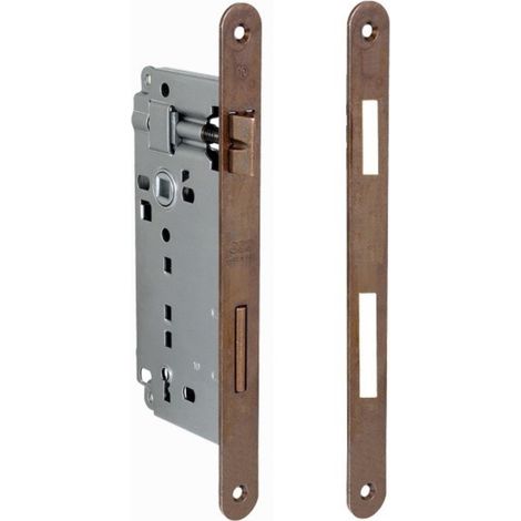 THEMA - SERRATURA PER PORTE EXPORT BRONZATA 40mm INTERASSE 90mm (1/2)