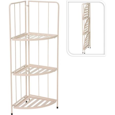 ESTANTERIA PLEGABLE ESQUINA 42x30x90 CM BLANCA