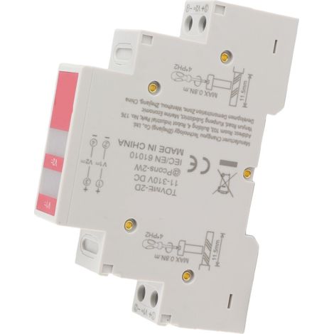 Compteur de tension sur rail DIN, plage DC 11V à 310V, affichage numérique LCD, voltmètre modulaire pour tableau électrique (1/5)
