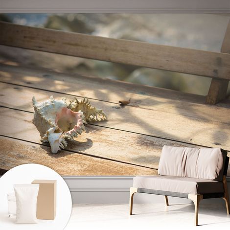 Papier peint intissé avec imprimé pour décoration intérieure pour rénovation a motif - Colle incluse gratuite Scène apaisante 312x219 cm (1/5)