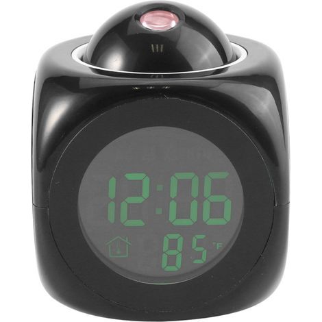 Multifunctional LCD wall projection digital clock with voice temperature display and LED alarm (1/5)