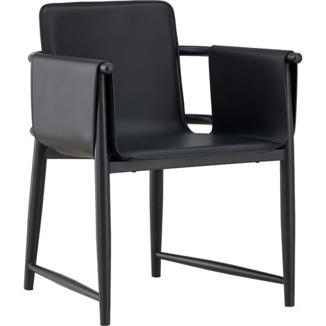 Chaise Style Fauteuil "Bjare" 78cm Noir (1/5)