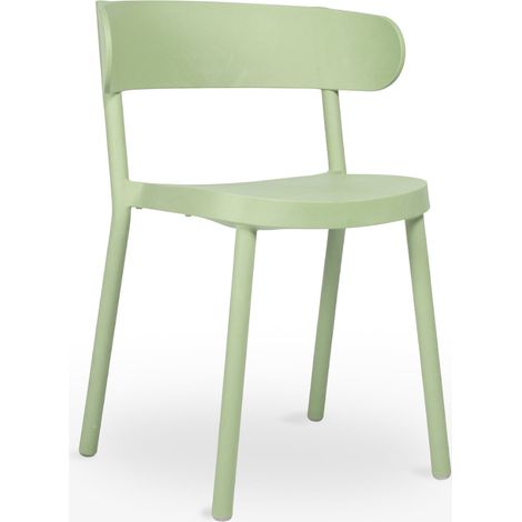 Chaise Casino Eco Resol plastique vert - Lot de 4