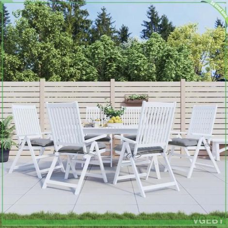 361455 Coussins de chaise lot de 6 gris 40x40x7 cm tissu oxford (1/5)