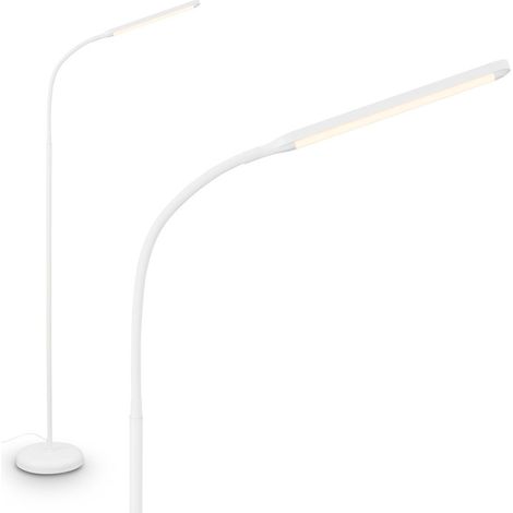 Briloner MURA Lampada da terra LED, touch, dimmerabile, luce bianca calda, orientabile, bianco, Ø21 x 170 cm