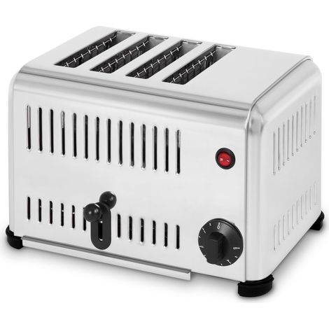 Tostapane professionale 4 fette inox 2300W timer e vassoio – vertes (1/5)