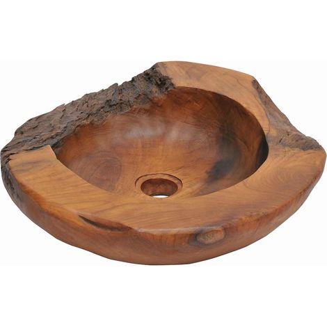 Lavabo / Lavabo salle de bain Teck massif 45 cm (1/5)