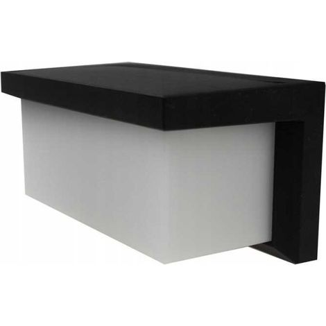 Lampada solare da facciata a LED con sensore di movimento SOE-12 IP54 nera (1/5)
