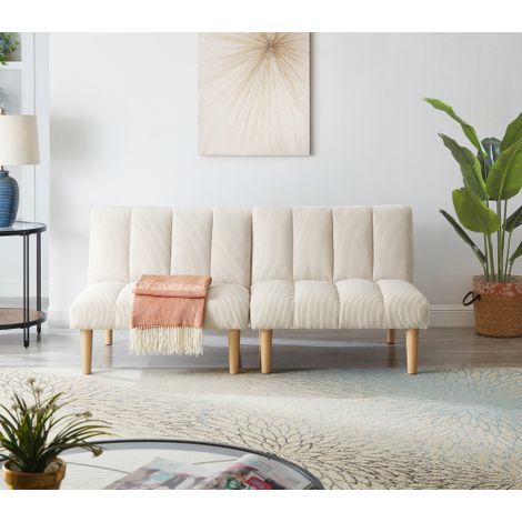 2-Sitzer Schlafsofa 167CM – Klappbares Sofabett mit 3-fach verstellbarer Rückenlehne, Platzsparende Schlafcouch für Wohnzimmer & Büro, Modernes Gästebett für kleine Räume