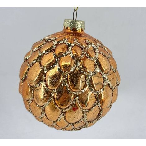 Bdn glass 100mm tartaruga marrone - Feeric lights & christmas