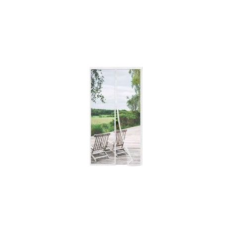 Zanzariera per porte e finestre 80x210 cm, bianca, magnetica, traspirante, a maglia ultra fine, repellente per zanzare per soggiorno, chiusura automatica, con striscia adesiva - Crezuo