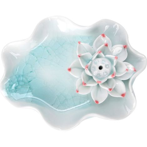 Support de bâton d'encens en forme de fleur, porte-cône parfumé, décoration blanche pour maison, accessoire de brûlage, 1 pièce. (1/5)