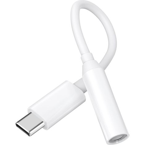 Adaptateur USB C Jack, Prise USB C vers Prise Casque 3,5mm, Convertisseur Câble USBC vers Ecouteur Compatible avec Samsung Galaxy S21 S20 S20+, MacBook Pro, Huawei, Honor (1/5)
