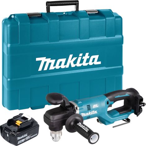 Makita DDA 450 T1K Trapano angolare a batteria 18 V 70 Nm brushless + 1x batteria 5,0 Ah + valigetta - senza caricabatterie