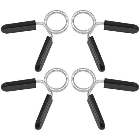 QORVA-Wakauto 4 pièces pinces d'haltères pinces à ressort pinces d'haltères adaptées aux barres de poids lisses Standard de 28mm (1/3)