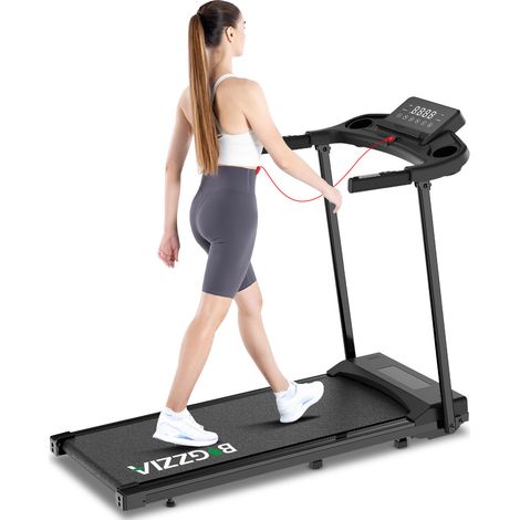 Tapis de course pliable - BIGZZIA 4 en 1 Tapis de marche - Avec App et Bluetooth - Max.12 km/h - Surface 39 x103 cm (1/5)