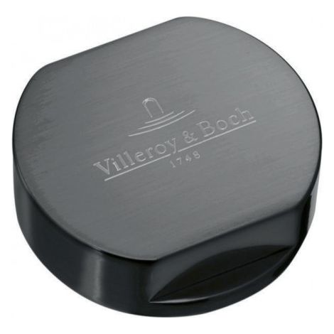 Bouton pour mécanisme 2 cuves, VILLEROY & BOCH en acier inoxydable finition anthracite