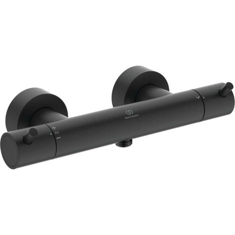 Ideal Standard CeraTherm - Grifo termostático de ducha, negro seda A7587XG (1/4)