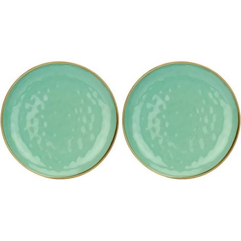 Set of 2 round platters Concerto Verde Acqua - Mint, 32 cm