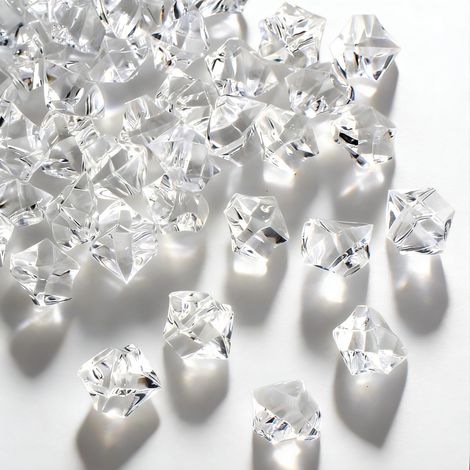 280 glaçons artificiels, accessoires décoratifs polyvalents pour remplir vases, centres de table et bacs sensoriels. Leur transparence embellit mariages, fêtes et décorations intérieures. Idéal pour l (1/5)