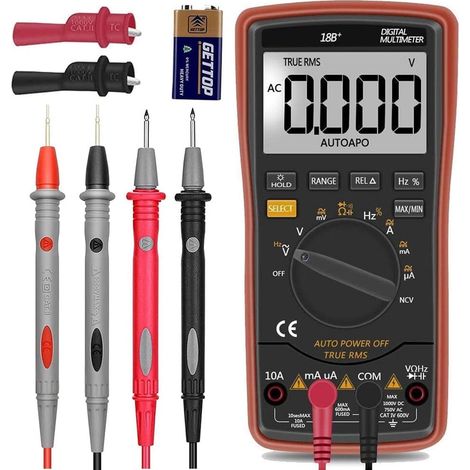 Trade Shop - Multimetro Digitale Retroilluminato Multi-test Tester Tensione Elettronico Automatico - (1/5)