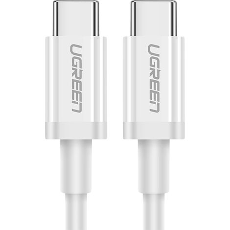 Cable USB-C a USB-C ugreen US264, 60 W, 1,5 m (blanco) (1/2)