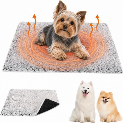 Tapis Auto-Chauffant Chat, Lit autochauffant, Coussin Thermique sans électricité, Tapis Chauffant pour Animaux de Compagnie pour Chats & Chiens, Maison & Voiture, 40x50cm (1/5)