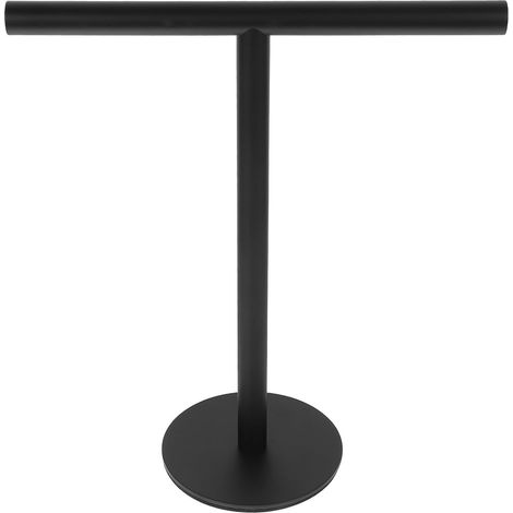 Porte-serviettes sur pied en acier inoxydable, barre en forme de T ave (1/5)