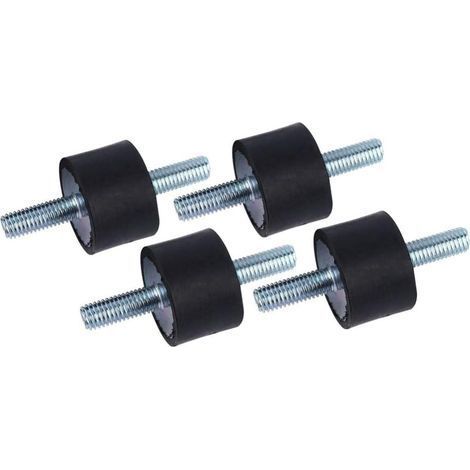 4pcs Supports d'Isolant Anti-Vibration, M8 30 x 20 Isolateur en Caoutchouc Anti-Vibration Monte l'Amortisseur de Pompe à Compresseur d'air avec Vis (1/5)