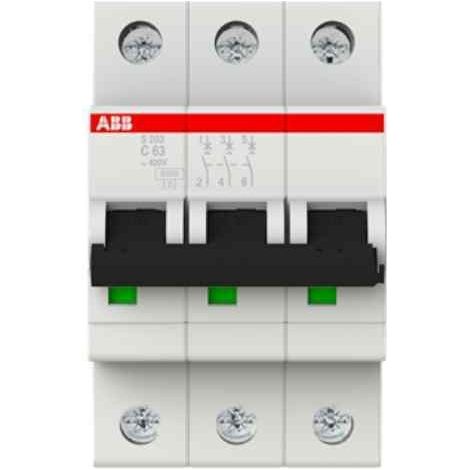 Interruptor automático 3P C 63A 6kA CA S203-C63 2CDS253001R0634