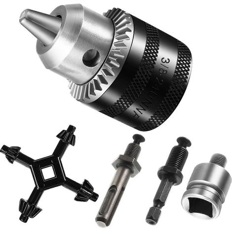 Jeu de mandrins de perceuse 1.5-10mm, adaptateur de mandrin, outil à changement rapide, accessoires pour marteau électrique (1/5)