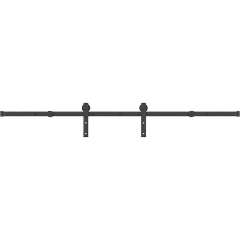 Maison Exclusive - Schiebetürbeschlag-Set 200 cm Stahl Schwarz