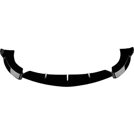Kit de alerón para parachoques delantero, plástico ABS, reemplazo directo, negro. (1/2)