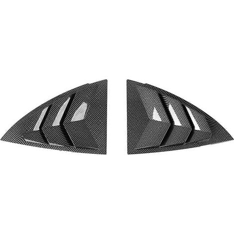 Lot de 2 déflecteurs triangulaires extérieurs à trois volets pour lunette arrière de voiture, accessoires de modification pour Tesla Model YABS en fibre de carbone (1/5)