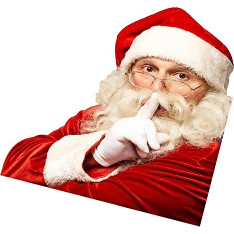 mit Weihnachtsmann abnehmbarer Windschutzscheibenaufkleber