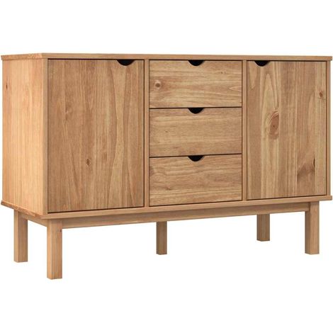 Credenza Madia Buffet OTTA 113,5x43x73 cm in Legno Massello di Pino CDS74753 (1/5)
