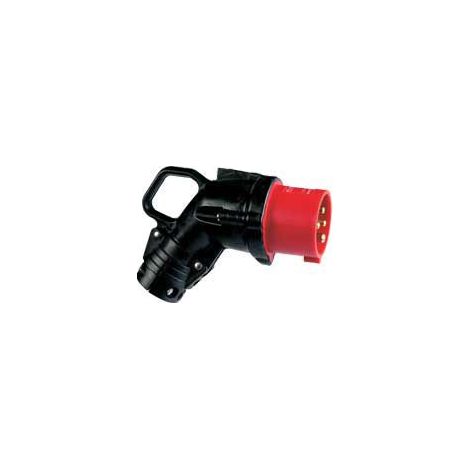 Fiche mobile coudée Hypra IP44 16A - 380V à 415V - 3P+N+T - caoutchouc - LEGRAND