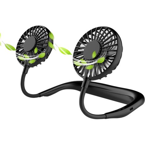 Ventilateur Cou Aromathérapie – 3 Vitesses – LED 7 Couleurs – Sport/Voyage – Relaxant – Rechargeable (1/5)