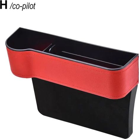 (H gauche) Boîte de rangement pour siège auto, organisateur de fente, porte-cartes pour téléphone, accessoire auto (1/5)