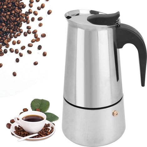 Moka espresso, 600ml, inox, pour cuisinière gaz et induction (1/5)