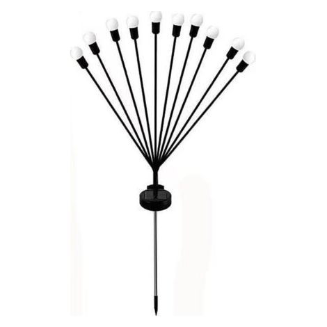 Lampes solaires d'extérieur, lot de 4, 10 LED, lucioles solaires pour jardin, balcon, décoration de jardin, étanchéité IP65, [Classe énergétique C] (blanc chaud) (1/5)