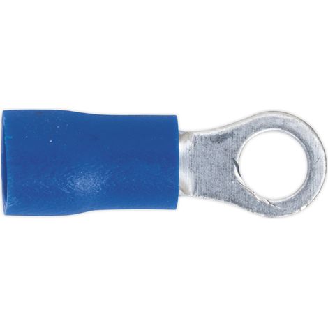 Sealey Easy-Entry Ring Terminal �4.3mm (4BA) Blue Pack of 100 BT24