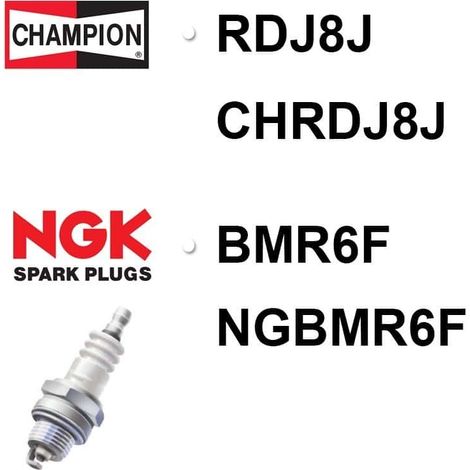 Bougie TASHIMA - CHAMPION RDJ8J - CHRDJ8J NGK BMR6F - NGBMR6F