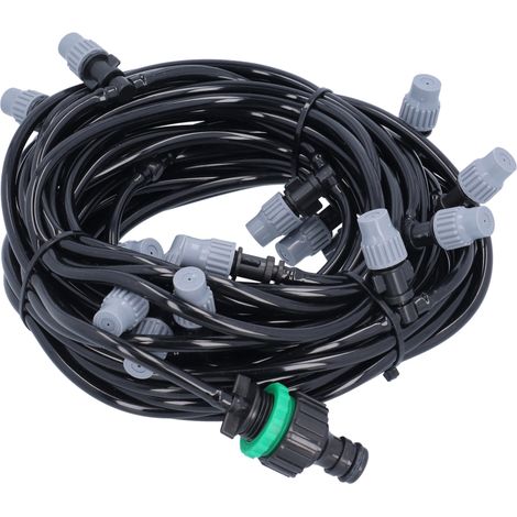 Système de tuyaux d'irrigation de 15 m (49,2 pi) 4/7 avec 20 têtes de brumisation pour jardin, agriculture et terrasse (1/5)