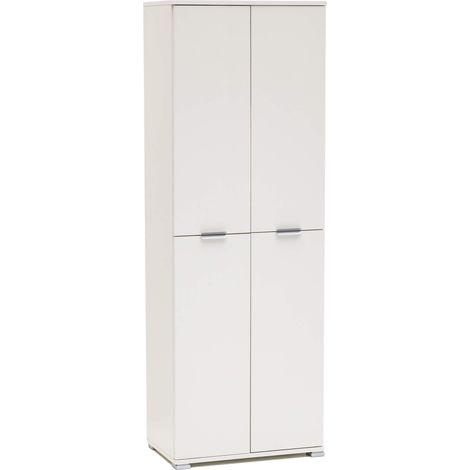 ARMADIO CON 4 ANTE BIANCO 60 X 38 X H174 CM (1/4)