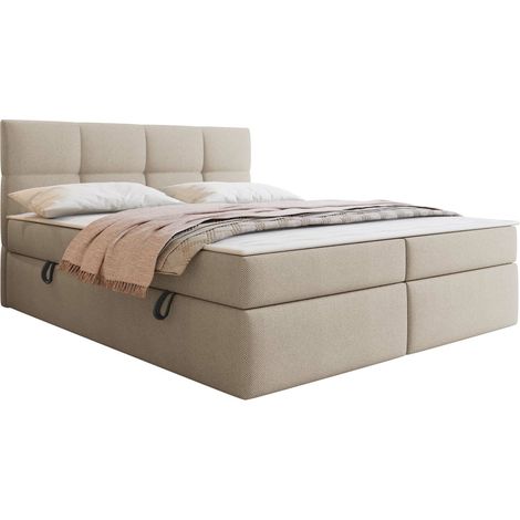 Lit boxspring ComfiDream Nivina, Curio 11, Continental, Double, 140x200, Tissu, Disponible, 143x209x113cm (1/5)