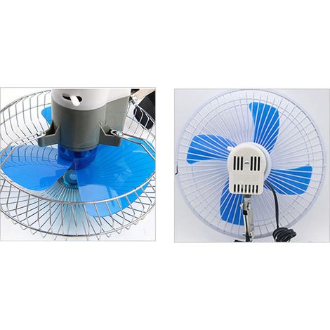 Ventilateur électrique rotatif puissant et silencieux pour voiture, avec prise allume-cigare, 20 cm (8 pouces), 24 V, compatible avec camions, camping-cars et bateaux. (1/4)